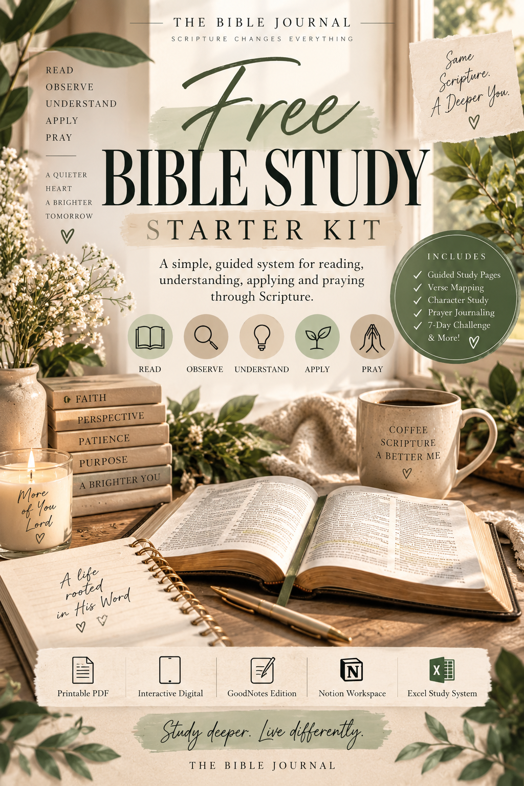 FREE Bible Study Starter Kit | The Bible Journal