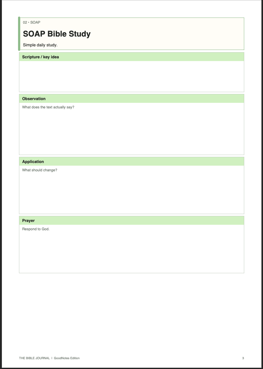 FREE Bible Study Starter Kit | The Bible Journal