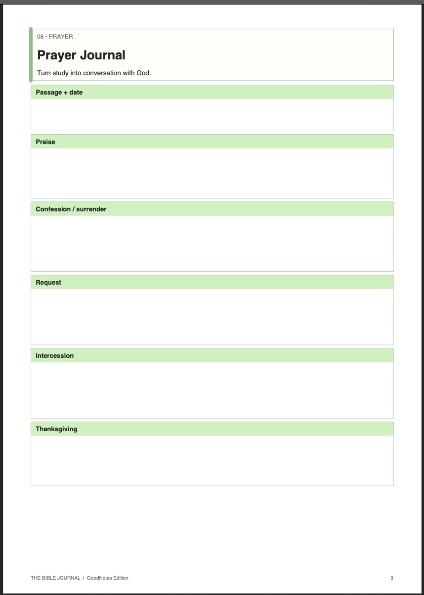 FREE Bible Study Starter Kit | The Bible Journal