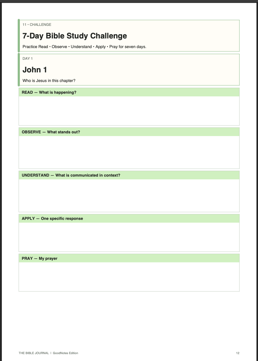FREE Bible Study Starter Kit | The Bible Journal